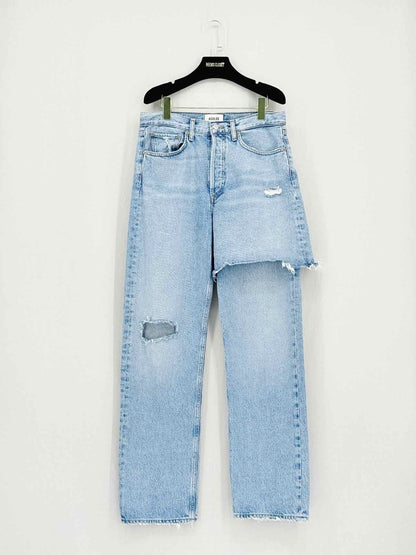 Pre - loved AGOLDE Amryn Light Blue Ripped Size 28 Jeans at Reems Closet