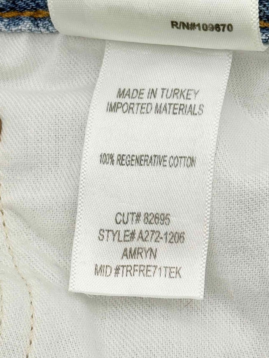 Pre - loved AGOLDE Amryn Light Blue Ripped Size 28 Jeans at Reems Closet
