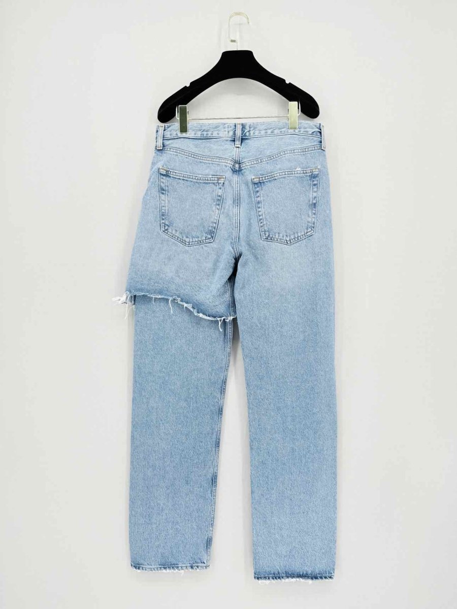 Pre - loved AGOLDE Amryn Light Blue Ripped Size 28 Jeans at Reems Closet