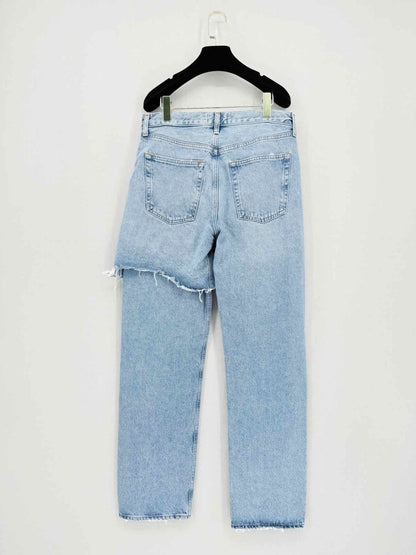 Pre - loved AGOLDE Amryn Light Blue Ripped Size 28 Jeans at Reems Closet