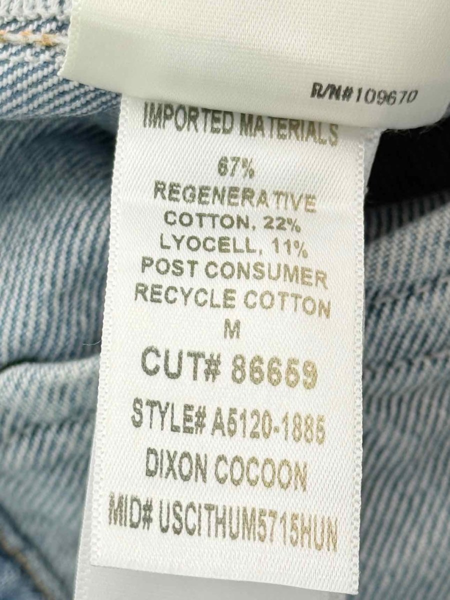 Pre-loved AGOLDE Dixon Cocoon Bomber Blue Size Medium Jacket at Reems Closet