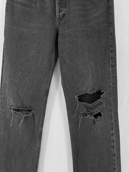 Pre - loved AGOLDE Lana Black Ripped Size 26 Jeans at Reems Closet
