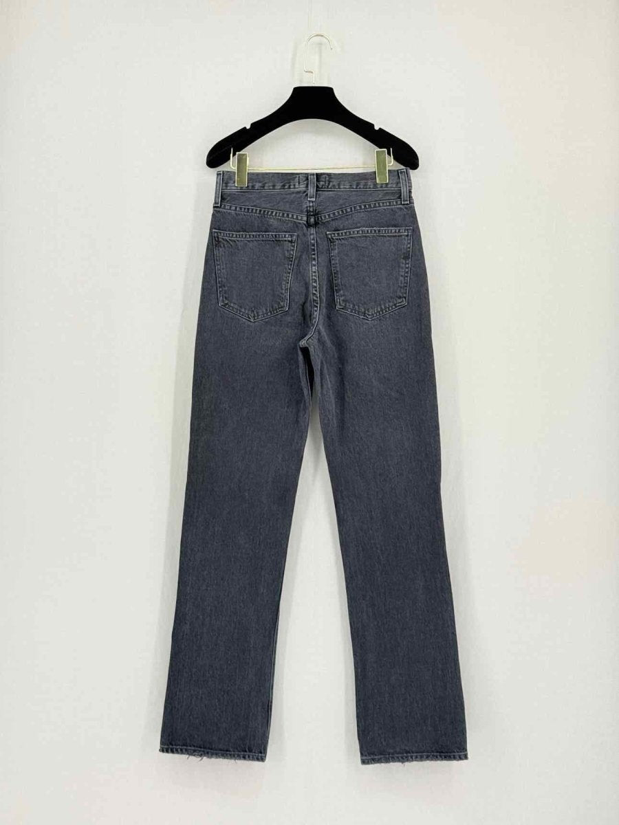 Pre - loved AGOLDE Lana Black Ripped Size 26 Jeans at Reems Closet