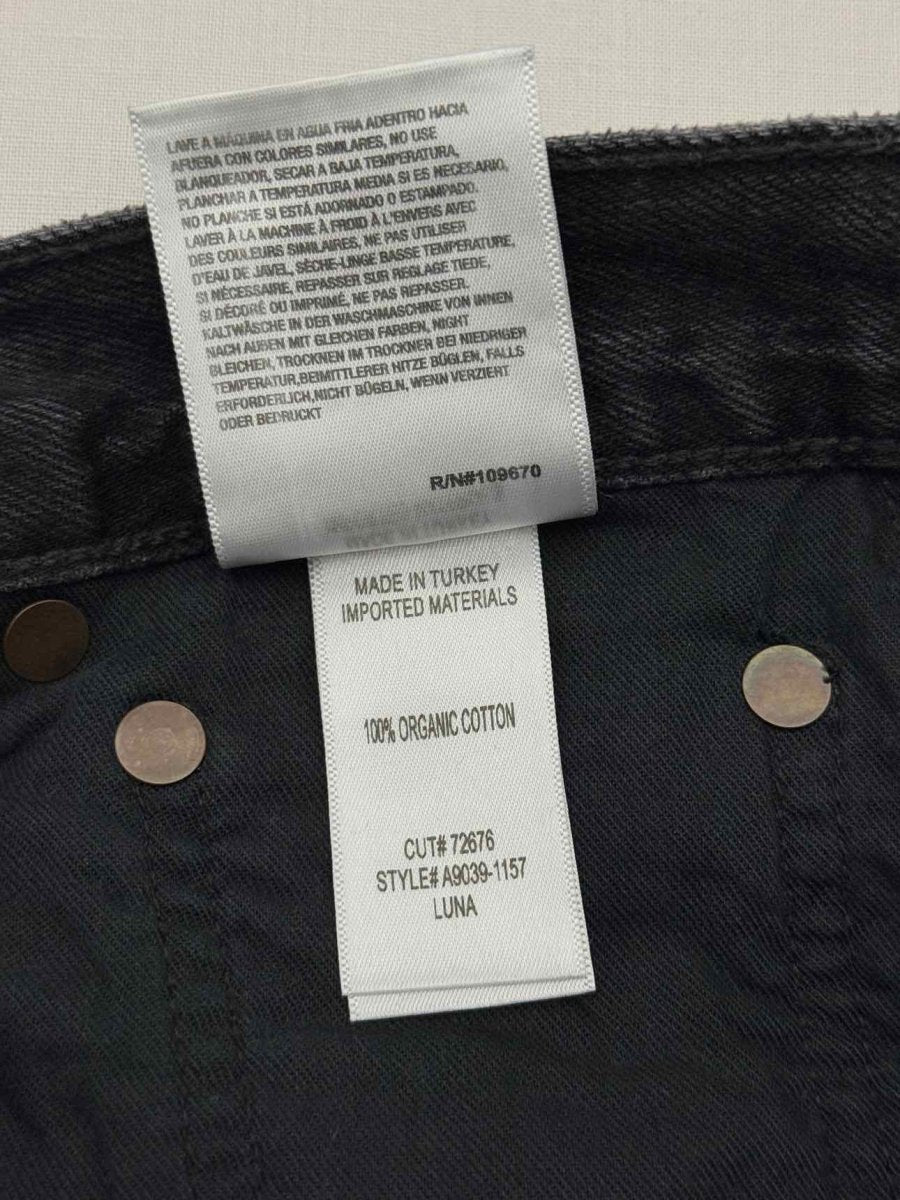 Pre - loved AGOLDE Luna Black Pieced Taper Size 26 Jeans at Reems Closet