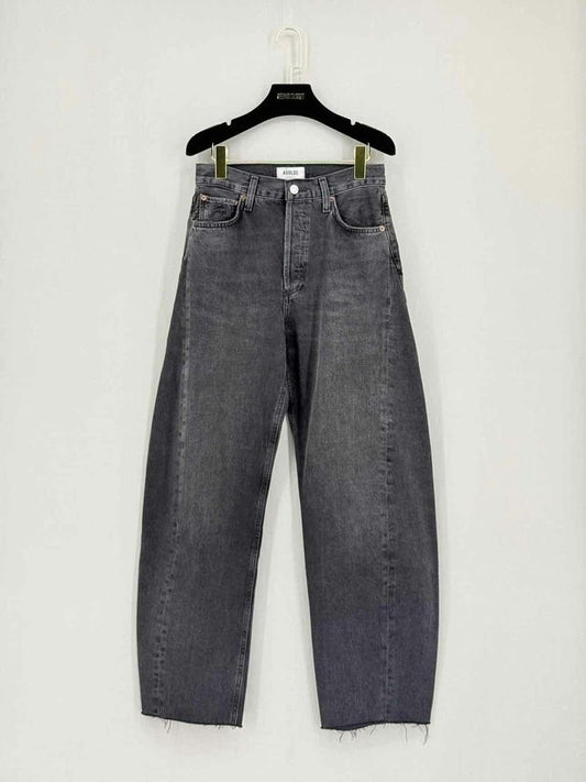 Pre - loved AGOLDE Luna Black Pieced Taper Size 26 Jeans at Reems Closet