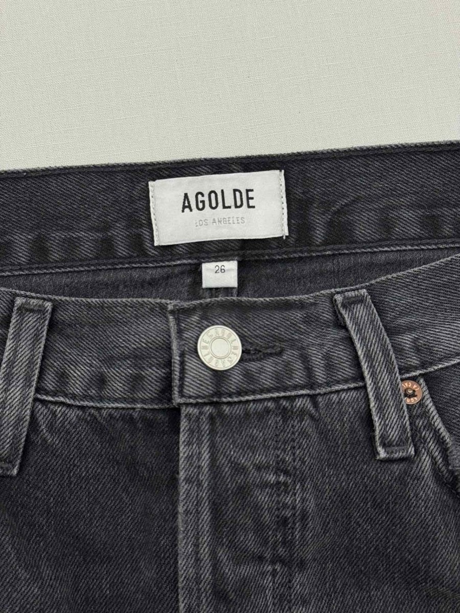 Pre - loved AGOLDE Luna Black Pieced Taper Size 26 Jeans at Reems Closet