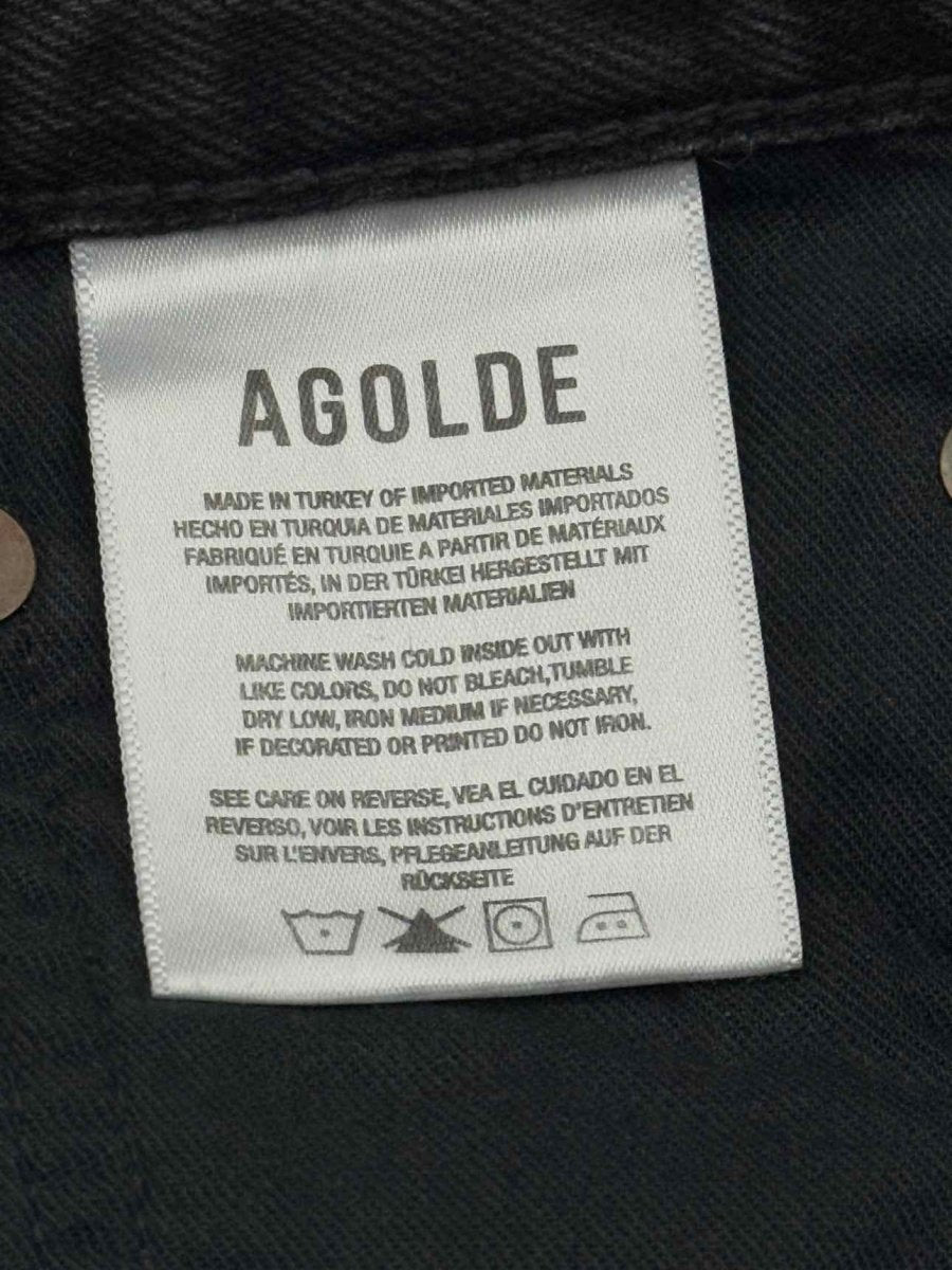 Pre - loved AGOLDE Luna Black Pieced Taper Size 26 Jeans at Reems Closet