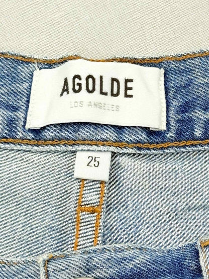 Pre - loved AGOLDE Parker Long Blue Size 25 Shorts at Reems Closet