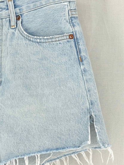 Pre - loved AGOLDE Parker Long Faded Blue Size 26 Shorts at Reems Closet