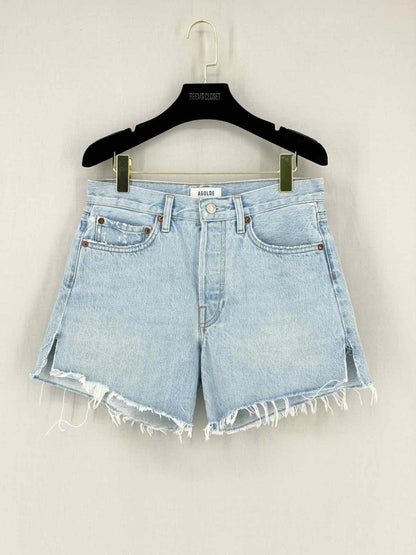 Pre - loved AGOLDE Parker Long Faded Blue Size 26 Shorts at Reems Closet