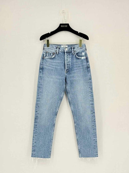 Pre - loved AGOLDE Riley Blue Size 24 Jeans at Reems Closet