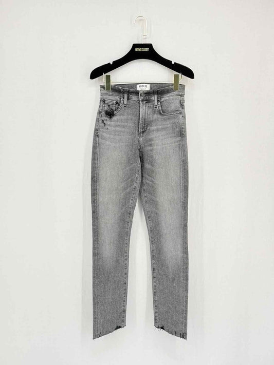 Pre - loved AGOLDE Sophie Crop Grey Washed Size 24 Jeans at Reems Closet
