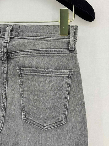 Pre - loved AGOLDE Sophie Crop Grey Washed Size 24 Jeans at Reems Closet