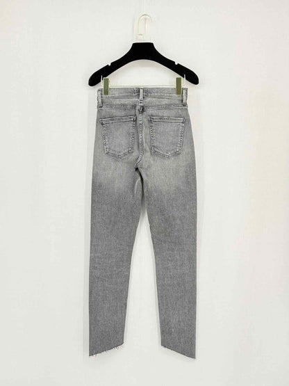 Pre - loved AGOLDE Sophie Crop Grey Washed Size 24 Jeans at Reems Closet