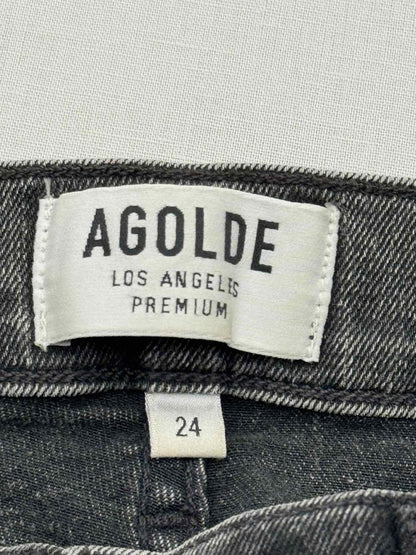 Pre - loved AGOLDE Sophie Crop Grey Washed Size 24 Jeans at Reems Closet