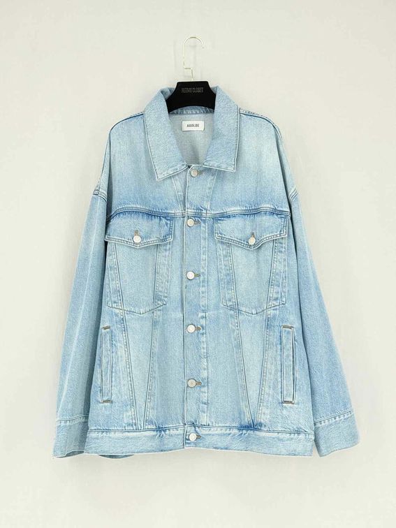 Pre - loved AGOLDE Wayne Dropped Blue Size Medium Jacket at Reems Closet