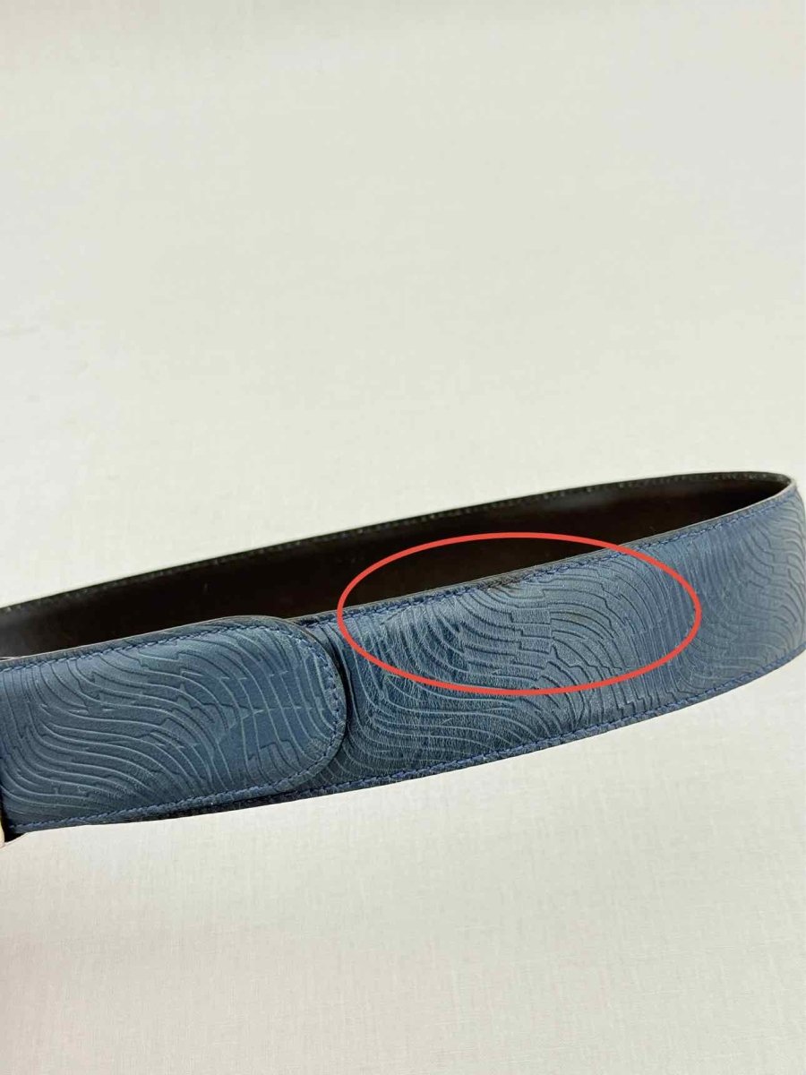 Pre - loved AIGNER Blue Belt at Reems Closet