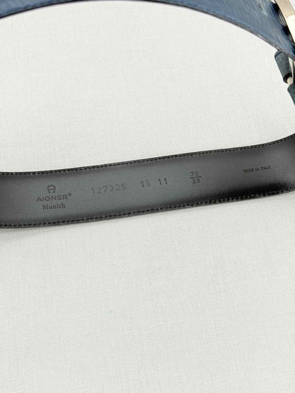 Pre - loved AIGNER Blue Belt at Reems Closet