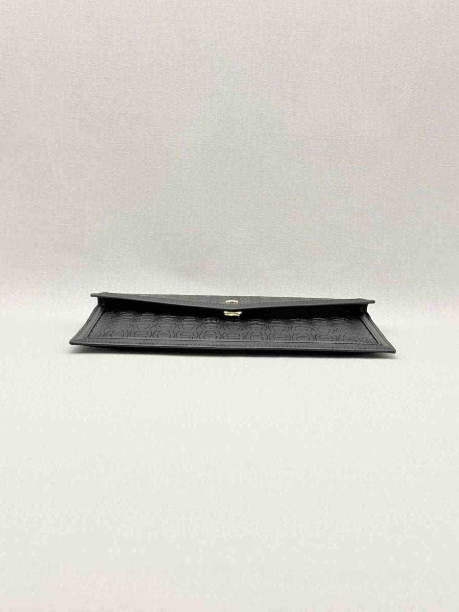 Pre - loved AIGNER Envelope Black Wristlet at Reems Closet