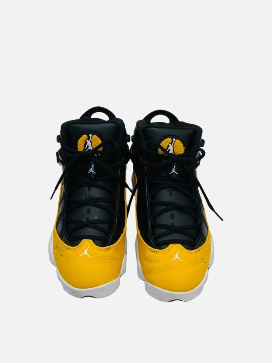 Pre - loved AIR JORDAN 6 Rings Yellow & Black Sneakers at Reems Closet