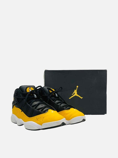 Pre - loved AIR JORDAN 6 Rings Yellow & Black Sneakers at Reems Closet