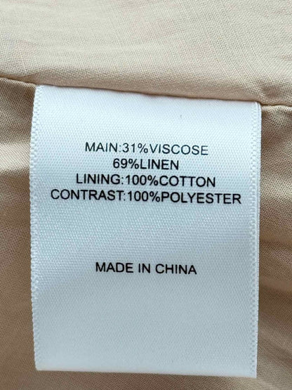 Pre - loved AJE. Beige Pleated Size US 8 Short Dress at Reems Closet