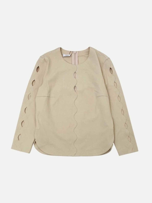 Pre - loved AKRIS Beige Size US 4 Top at Reems Closet