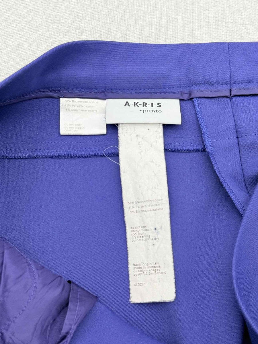 Pre - loved AKRIS Navy Blue Size US 14 Pants at Reems Closet