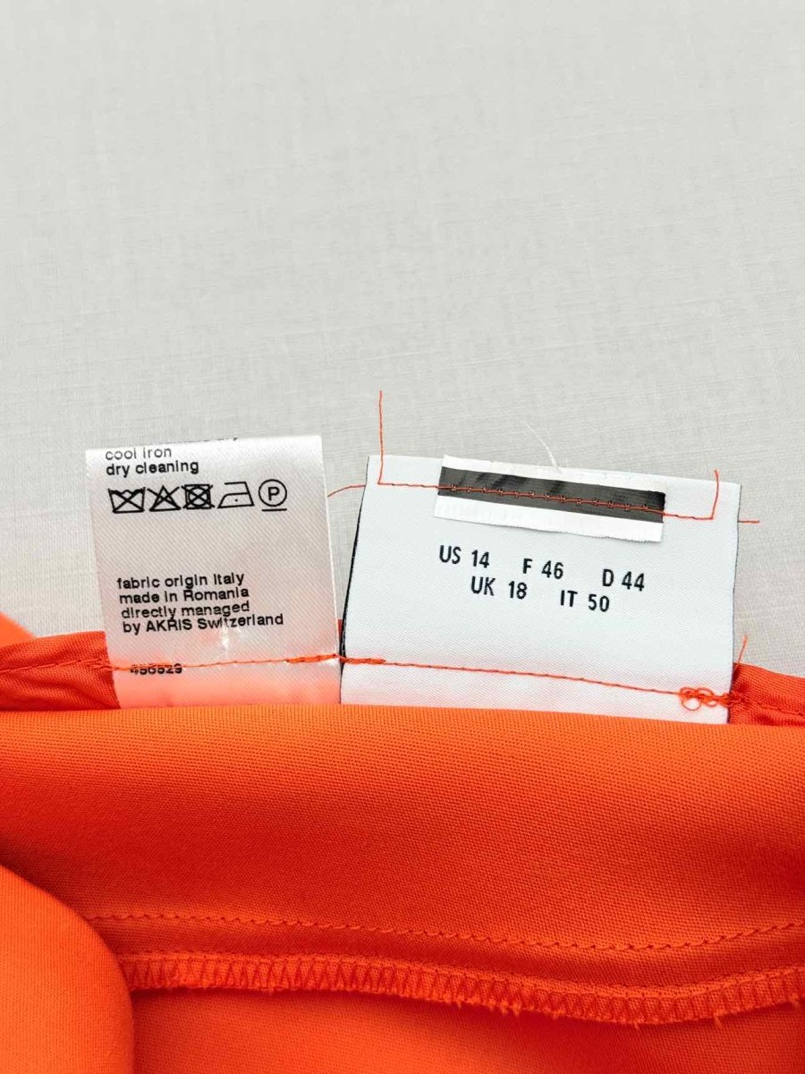 Pre - loved AKRIS Orange Size US 14 Pants at Reems Closet