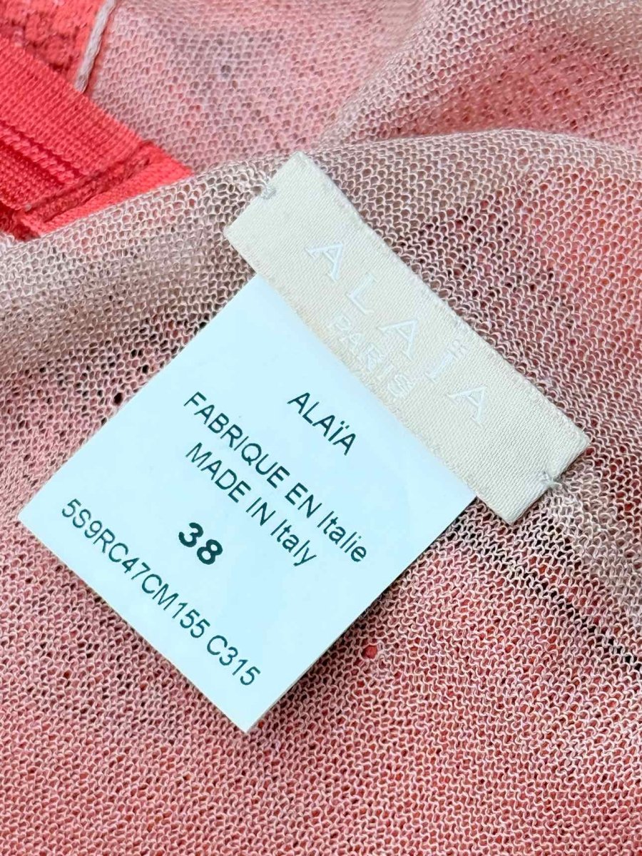 Pre-loved ALAIA Azzedine Coral Size US 2 Short Dress at Reems Closet