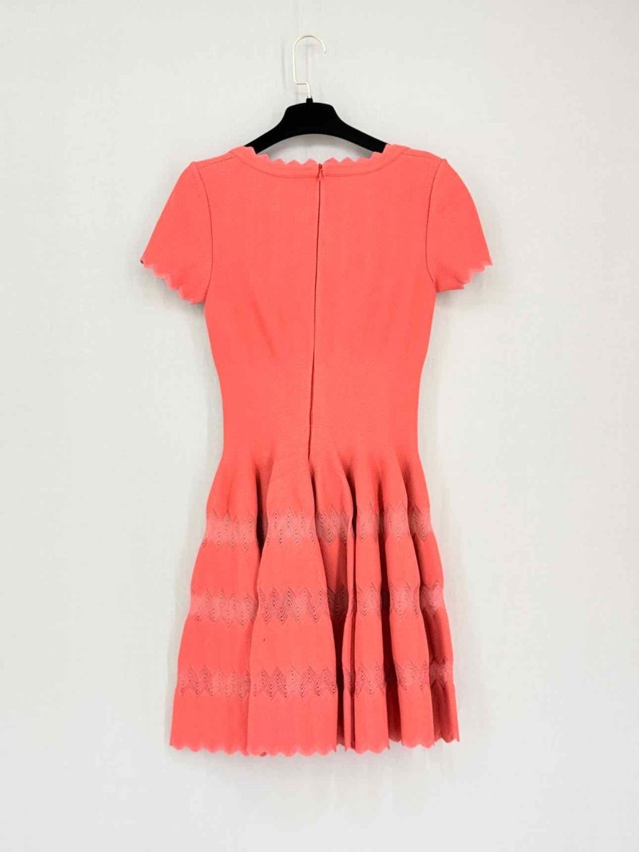 Pre-loved ALAIA Azzedine Coral Size US 2 Short Dress at Reems Closet