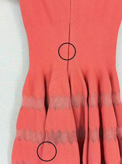 Pre-loved ALAIA Azzedine Coral Size US 2 Short Dress at Reems Closet