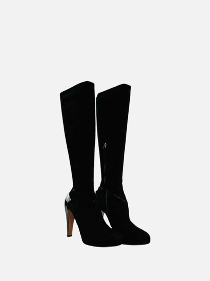 Pre - loved ALAIA Black Knee High Boots 37.5 at Reems Closet