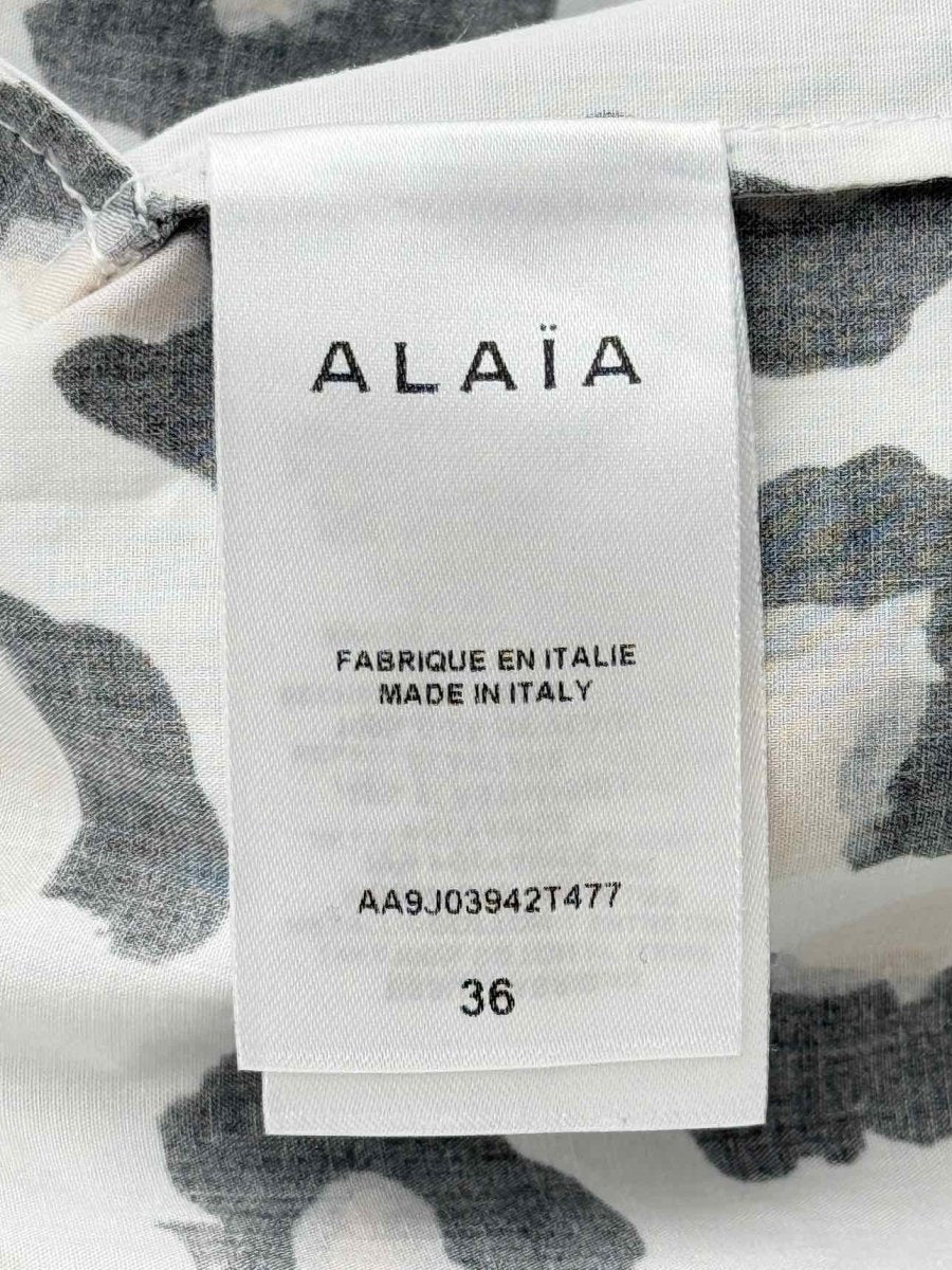 Pre - loved ALAIA Black & White Leopard Print Size US 0 Mini Skirt at Reems Closet