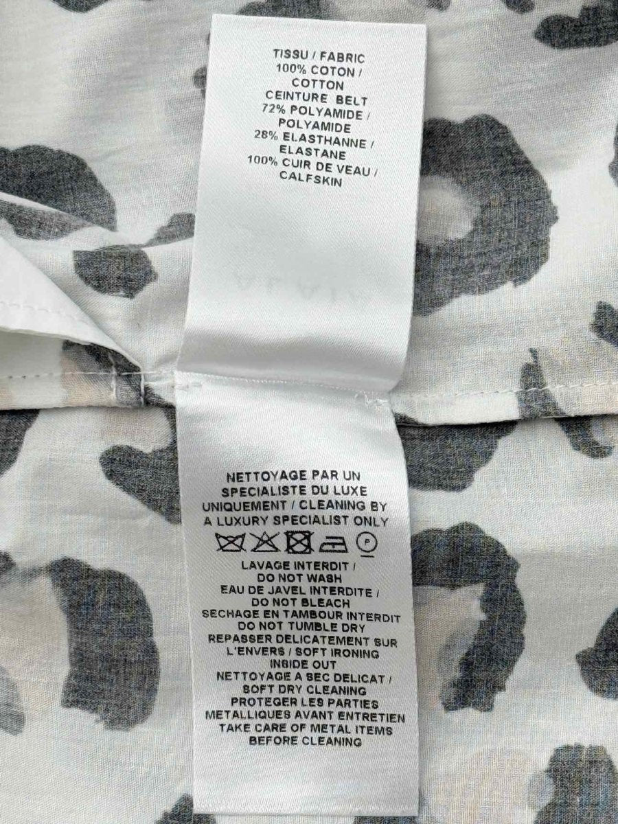 Pre - loved ALAIA Black & White Leopard Print Size US 0 Mini Skirt at Reems Closet