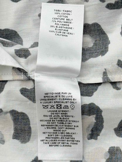 Pre - loved ALAIA Black & White Leopard Print Size US 0 Mini Skirt at Reems Closet