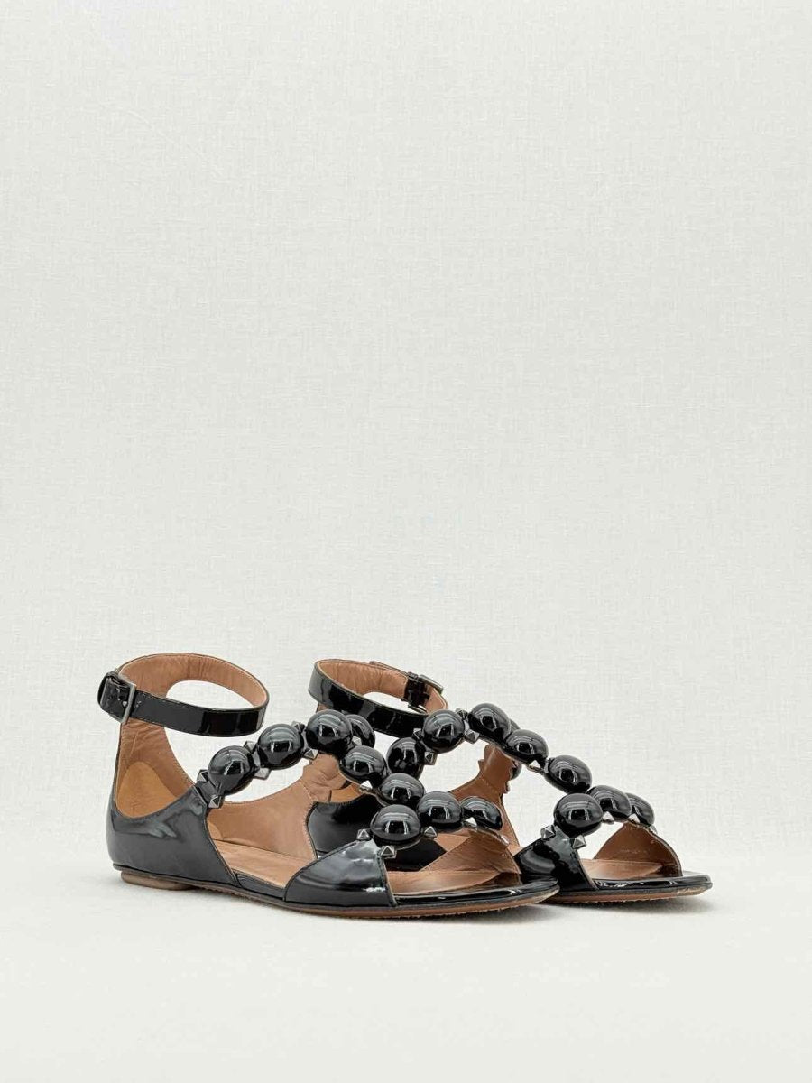Pre - loved ALAIA Bombe Black Size EU 39 Sandals at Reems Closet