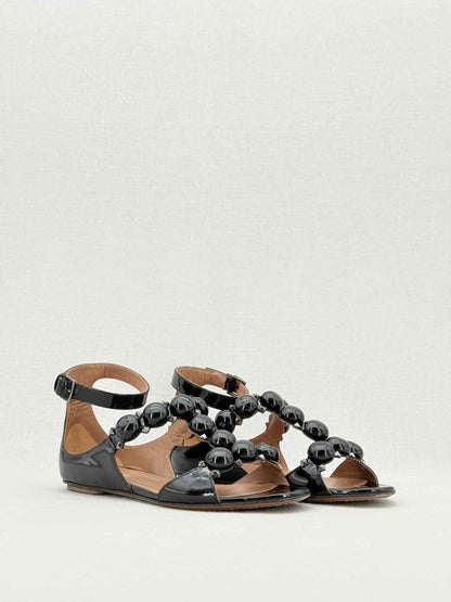 Pre - loved ALAIA Bombe Black Size EU 39 Sandals at Reems Closet