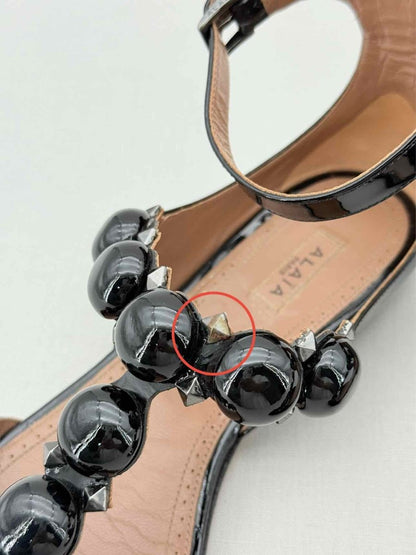 Pre - loved ALAIA Bombe Black Size EU 39 Sandals at Reems Closet