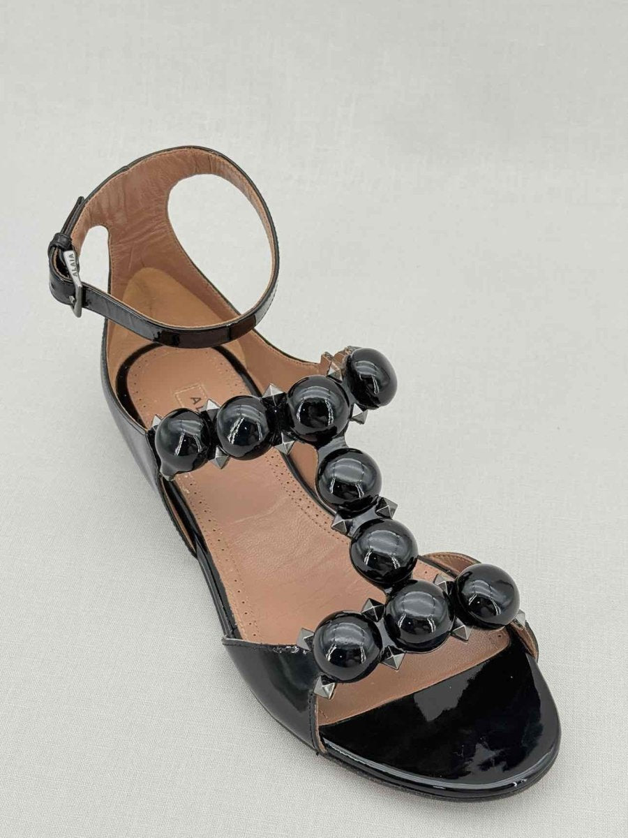 Pre - loved ALAIA Bombe Black Size EU 39 Sandals at Reems Closet