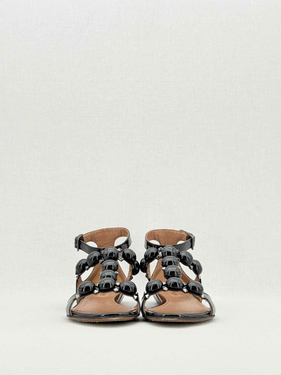 Pre - loved ALAIA Bombe Black Size EU 39 Sandals at Reems Closet