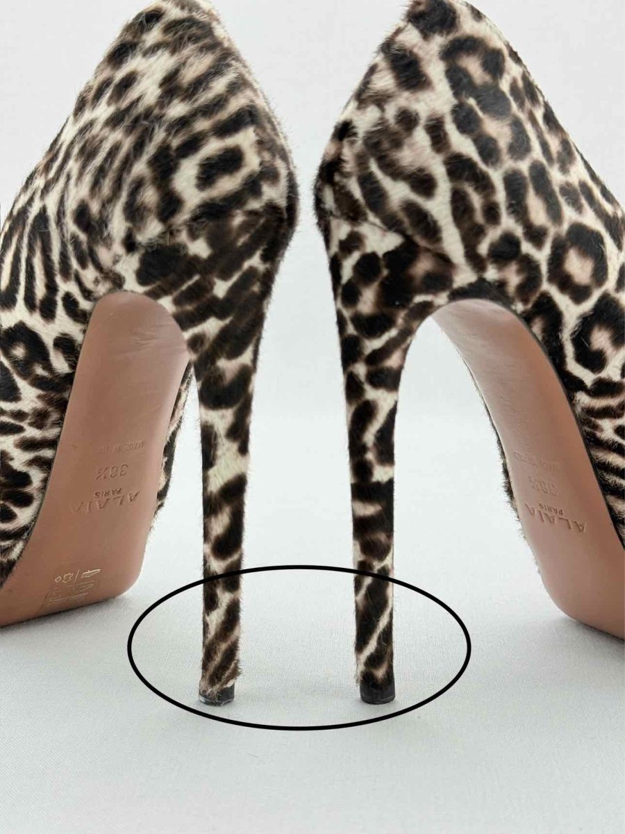 Pre - loved ALAIA Brown & Beige Leopard Size EU 38.5 Pumps at Reems Closet