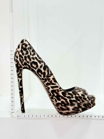 Pre - loved ALAIA Brown & Beige Leopard Size EU 38.5 Pumps at Reems Closet