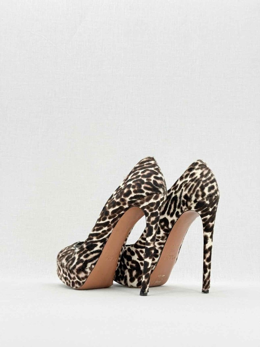 Pre - loved ALAIA Brown & Beige Leopard Size EU 38.5 Pumps at Reems Closet