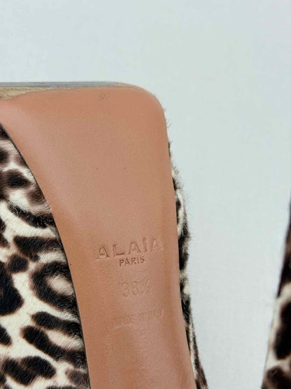 Pre - loved ALAIA Brown & Beige Leopard Size EU 38.5 Pumps at Reems Closet