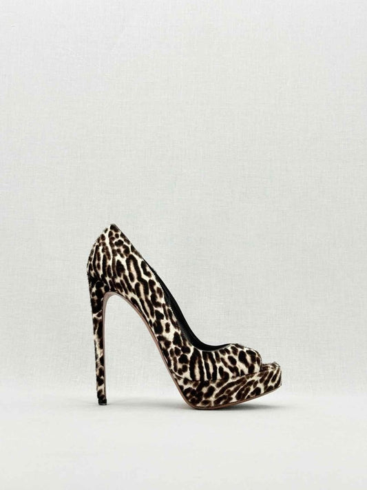 Pre - loved ALAIA Brown & Beige Leopard Size EU 38.5 Pumps at Reems Closet