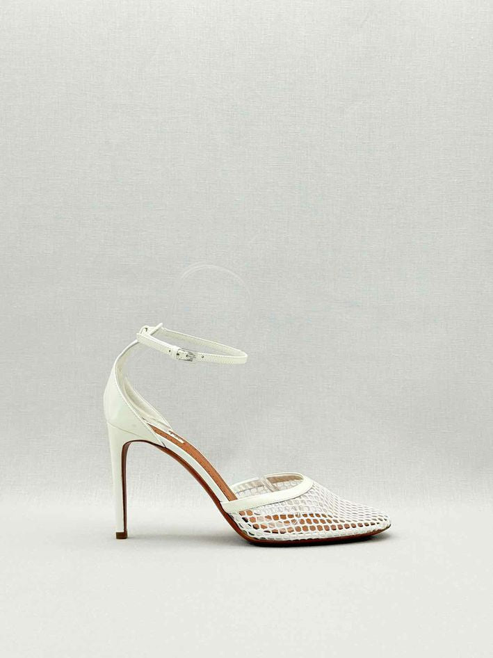 Pre-loved ALAIA Fishnet White Size EU 40 Heeled Sandals at Reems Closet