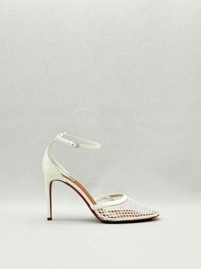 Pre-loved ALAIA Fishnet White Size EU 40 Heeled Sandals at Reems Closet