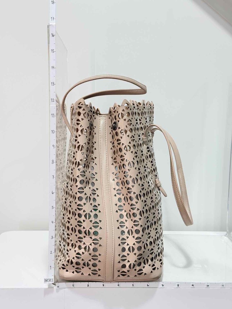 Pre-loved ALAIA Mina 25 Beige Tote Bag at Reems Closet