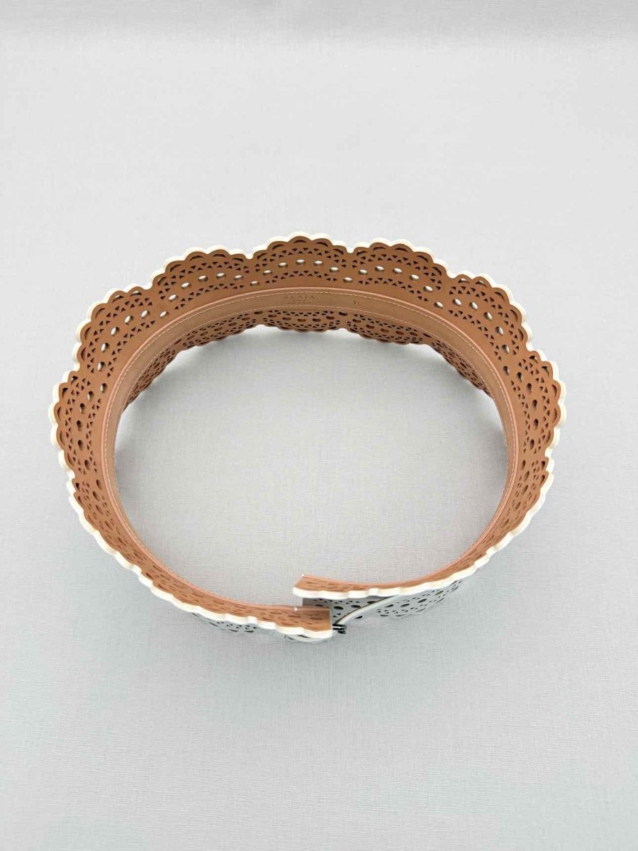 Pre-loved ALAIA White Belt at Reems Closet